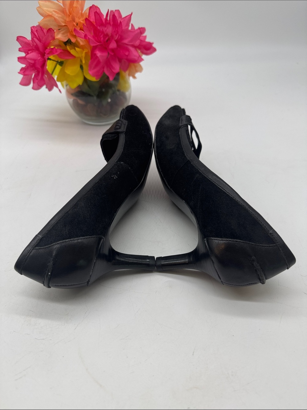 Ralph Lauren Black Pointed-Toe Low Heel Pumps 7.5 BHE10105A - Picture 5 of 8